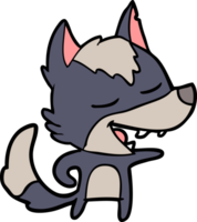 cartoon wolf laughing png