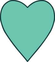 image de style de tatouage emblématique d'un coeur png