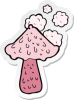 sticker of a cartoon mushroom png