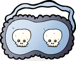 cartoon skull sleeping mask png