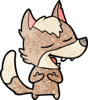 cartoon wolf laughing png