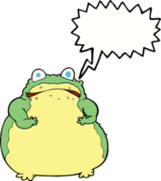 cartoon fat toad with speech bubble png