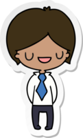 sticker cartoon illustration of a kawaii cute boy png