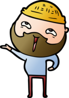 cartoon happy bearded man png