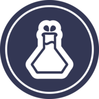 wetenschap experiment circulaire icoon symbool png