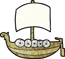 barco vikingo de dibujos animados png