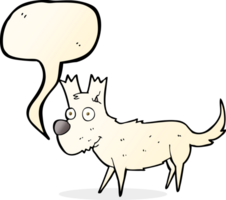 dessin animé mignon petit chien avec bulle de dialogue png