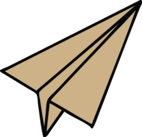 mignonne dessin animé de une papier avion png