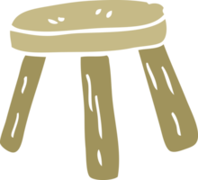 flat color illustration cartoon small stool png