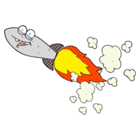 hand drawn cartoon missile png