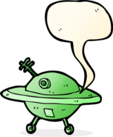 cartoon flying saucer with speech bubble png