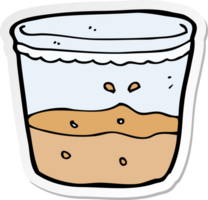 pegatina de un vaso de ron de dibujos animados png