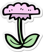klistermärke av en tecknad blomma symbol png