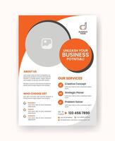 Professional Corporate Business Flayer Design. Marketing Abstract Flyer. Modern One Pager Template vector