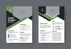 Case Study Layout Flyer. Minimalist Business Report with Simple Design. vector