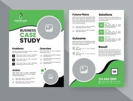 Case Study Layout Flyer. Minimalist Business Report with Simple Design. vector