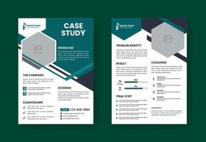 Case Study Layout Flyer. Minimalist Business Report with Simple Design. vector