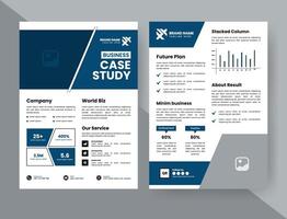 caso estudiar diseño volantes. minimalista negocio reporte con sencillo diseño. vector