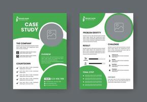 Case Study Layout Flyer. Minimalist Business Report with Simple Design. vector