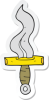 sticker of a cartoon dagger png