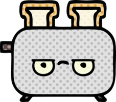 comic book style cartoon of a of a toaster png