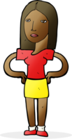 cartoon woman with hands on hips png