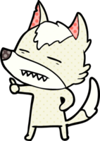 cartoon wolf showing teeth png