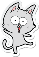 sticker of a funny cartoon cat png