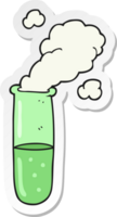 sticker of a cartoon science test tube png