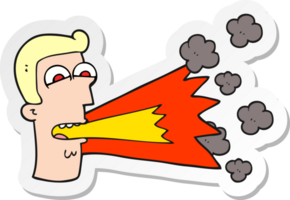 sticker of a cartoon shouting man png