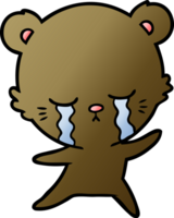 crying cartoon bear png