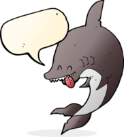 requin drôle de bande dessinée avec bulle de dialogue png