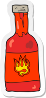 sticker of a cartoon chili sauce png