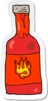 autocollant d'une sauce chili de dessin animé png