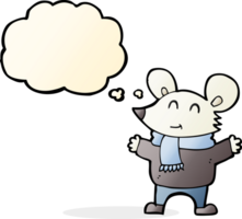 rato de desenho animado com balão de pensamento png