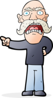 cartoon angry old man png