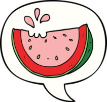 cartoon watermelon with speech bubble png