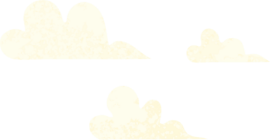 retrò illustrazione stile cartone animato di un' nube png