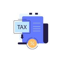 Low tax rate,Maintaining assets. Income percentage. Report about profits and losses. Property, sales taxes. Pre-tax profits. Asset management vector