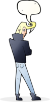cartoon cool guy with speech bubble png