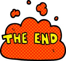 cartoon doodle the end font png