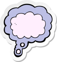 sticker of a cartoon thought cloud png