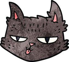 divertido, caricatura, garabato, gato png