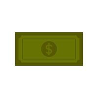 Paper money banknote. Cash currency stack. Green dollar banknote vector