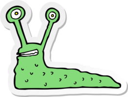 sticker of a cartoon slug png