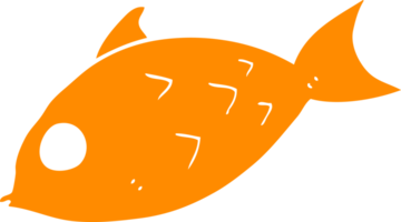 poisson de dessin animé de style plat couleur png