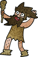 cartoon doodle cave man png