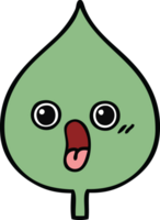 cute cartoon of a expressional leaf png