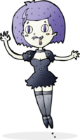 chica vampiro feliz de dibujos animados png