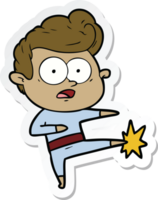 sticker of a cartoon staring man png